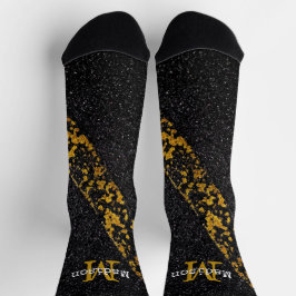 Alt gelbe Farbe Linie graue Asphalt Straße Monogra Socken