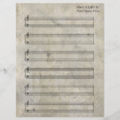 Alt gestaltete Blank Sheet Music Piano Staves (Vorderseite)