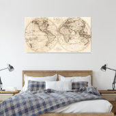 Alt gestaltete Weltkarte (1795) Leinwanddruck (Insitu (Schlafzimmer))