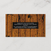 Alt gewitterte Holzplatten Visitenkarte (Rückseite)