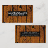 Alt gewitterte Holzplatten Visitenkarte (Vorne/Hinten)