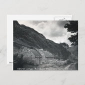 Alt irisch schmierte Hütten, Galway Irland Postkarte (Vorne/Hinten)