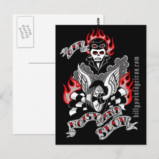 Alt, laut und langsam (Farbe) Postkarte (Vorne/Hinten)