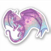 Alt Lesbian Pride Dragon Aufkleber (Vorderseite)