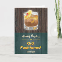 "Alt modifiziert" Punny Whiskey Wood Birthday Card