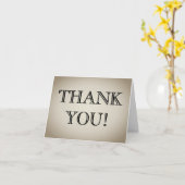 Alt modisch und Vintag aussehen "DANKE!" Karte (Gelbe Blume)