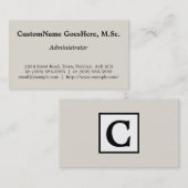 Alt modische Administratorkarte Visitenkarte (Vorne/Hinten)