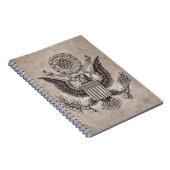 Alt modische amerikanische Wappen-Notebook Notizblock (Rechte Seite)