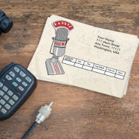 Alt modische Art Deco Mikrofon QSL Postkarte