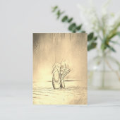 Alt modische Ballerina Ballettschuhe Vintager Stil Postkarte (Stehend Vorderseite)