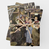 Alt modische Bar mit Leuten feiern, ein Party Geschenkpapier Set (Beispiel)