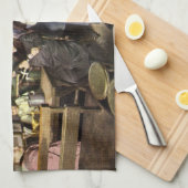 Alt modische Bar mit Leuten feiern, ein Party Geschirrtuch (Viertel Falte)