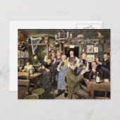 Alt modische Bar mit Leuten feiern, ein Party Postkarte (Vorne/Hinten)