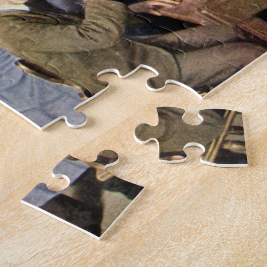 Alt modische Bar mit Leuten feiern, ein Party Puzzle (Seite)