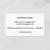 Alt modische Berufliche Visitenkarte (Rückseite)