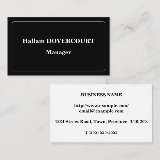 Alt modische Berufliche Visitenkarte (Vorne/Hinten)