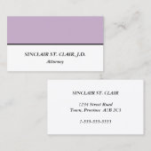 Alt modische, Berufliche Visitenkarte des Gesetzes (Vorne/Hinten)