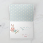 Alt modische Bunny and Chick Oster Karte (Innenseite)