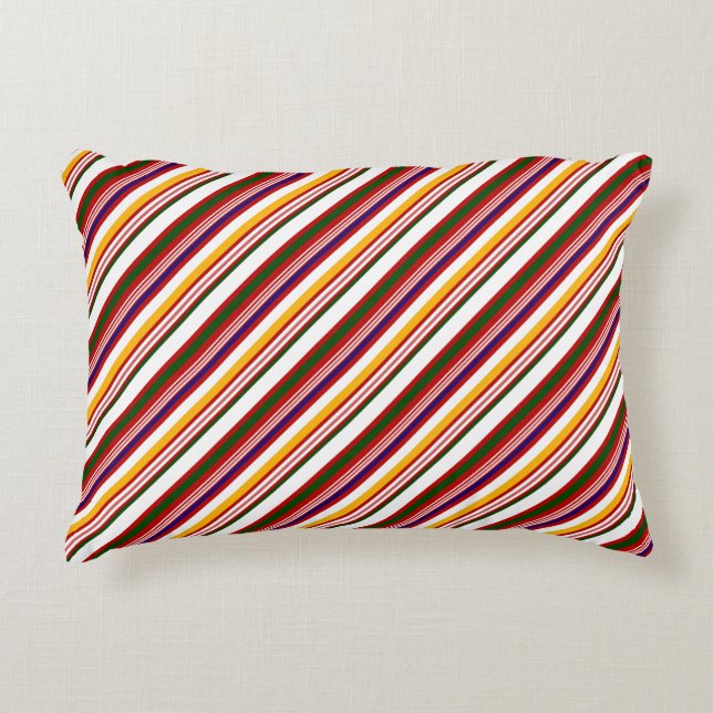 Alt modische Candy Stripes (groß) Dekokissen (Vorderseite)