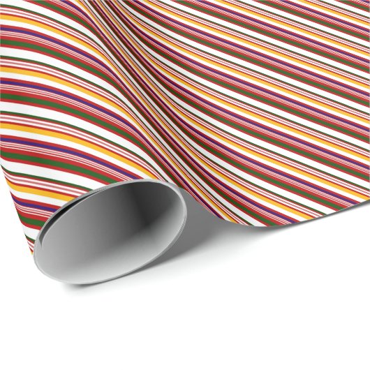 Alt modische Candy Stripes (kleiner Maßstab) Geschenkpapier (Rolleneckpunkt)