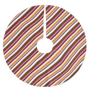 Alt modische Candy Stripes Polyester Weihnachtsbaumdecke