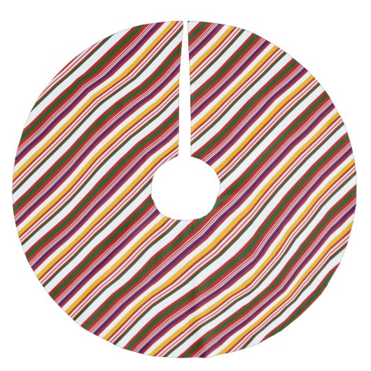 Alt modische Candy Stripes Polyester Weihnachtsbaumdecke (Vorderseite)