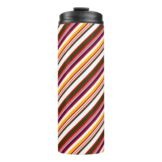 Alt modische Candy Stripes Thermosbecher (Vorderseite)