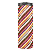 Alt modische Candy Stripes Thermosbecher (Rückseite)