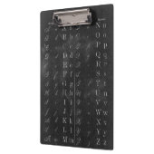 Alt modische Chalkboard Alphabet Clipboard Klemmbrett (Links)