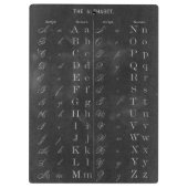 Alt modische Chalkboard Alphabet Clipboard Klemmbrett (Rückseite)
