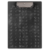 Alt modische Chalkboard Alphabet Clipboard Klemmbrett (Vorderseite)