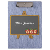 Alt modische Chalkboard Denim Clipboard Klemmbrett (Vorderseite)