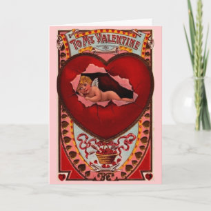 Alt modische Cupid Valentine Card Feiertagskarte