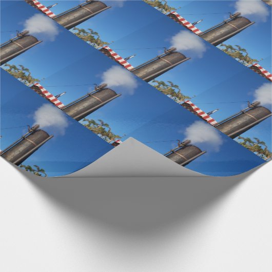 Alt-modische Dampfpfeife Geschenkpapier (Ecke)