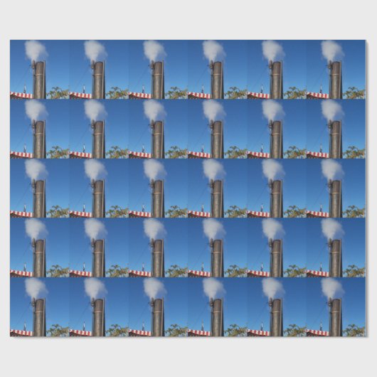 Alt-modische Dampfpfeife Geschenkpapier (Flach)