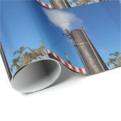 Alt-modische Dampfpfeife Geschenkpapier (Rolleneckpunkt)