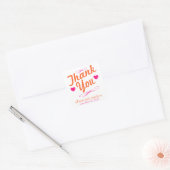 Alt modische Danke Stickers (Orange / Pink) (Umschlag)