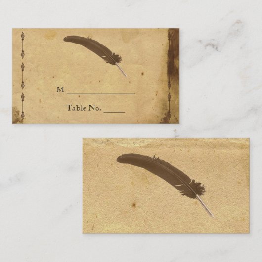 Alt modische Elegance Hochzeit Platzkarten (Vorne/Hinten)