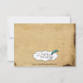 Alt modische Elegance Parchment Hochzeitsempfang Einladung (Rückseite)