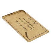 Alt modische Elegance Parchment Save the Date Magnet (Rechte Seite)