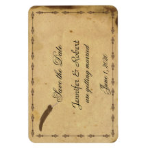 Alt modische Elegance Parchment Save the Date