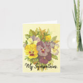 Alt modische, florale, Begräbniskarte Karte (Vorderseite)