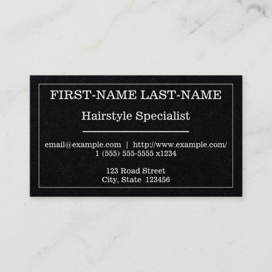Alt modische Friseur-Fachausweis Visitenkarte (Vorderseite)