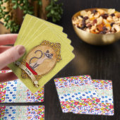 Alt modische gequiltierte Blumengrenzen Niedlich Spielkarten (Insitu)