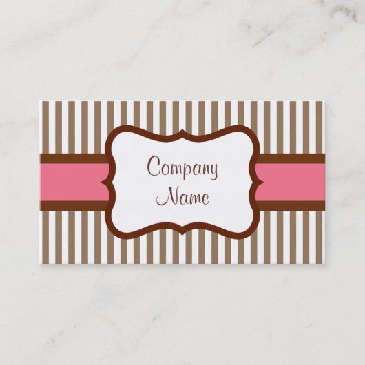 Alt modische gestreifte Visitenkarte (Vorderseite)