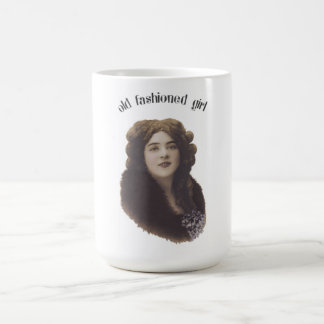 Alt modische Girl Vintag Schönes Foto Kaffeetasse