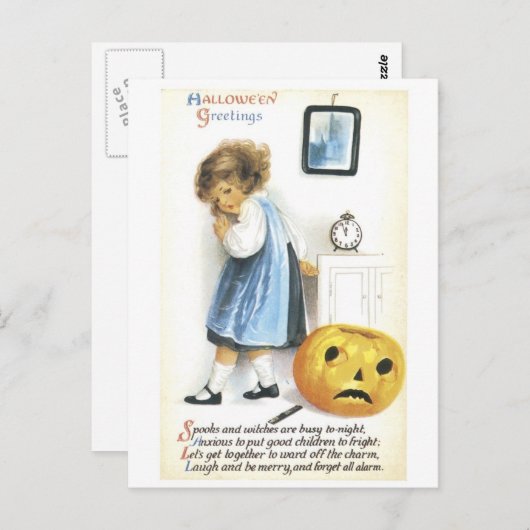 Alt modische Hallowe'en Greetings Postkarte (Vorne/Hinten)