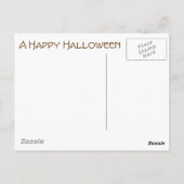 Alt modische Halloween-Schwarzkatze Postkarte (Rückseite)