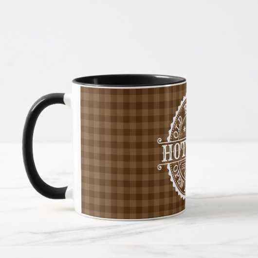 Alt modische Hot Cocoa Brown Kakaobraun Kegelkarto Tasse (Links)