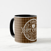 Alt modische Hot Cocoa Brown Kakaobraun Kegelkarto Tasse (Vorderseite Links)